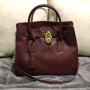 Michael Kors Burgundy Hamilton Tote